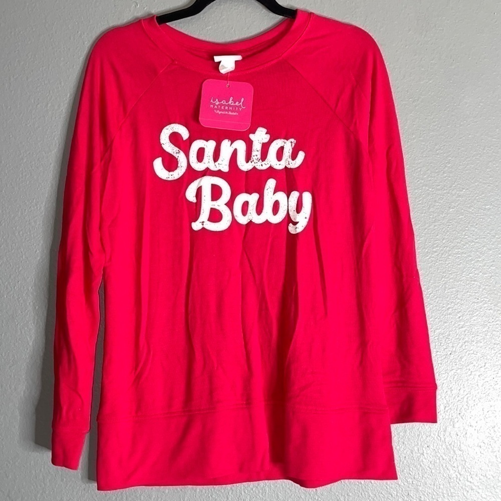 Isabel Maternity Santa Baby Pullover Sweatshirt